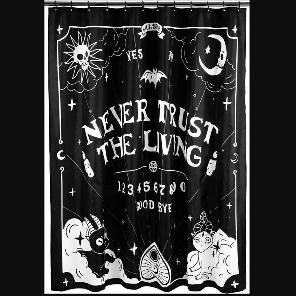 Killstar Never Trust The Living Shower Curtain